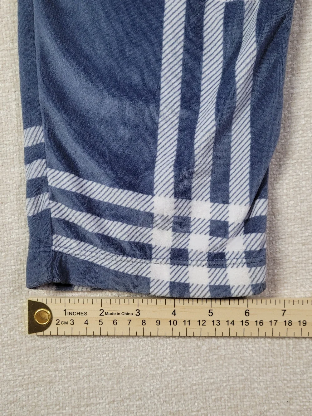 Cozy Women's Navy Plaid Long-Sleeve Pajama Set - Picture 12 of 12